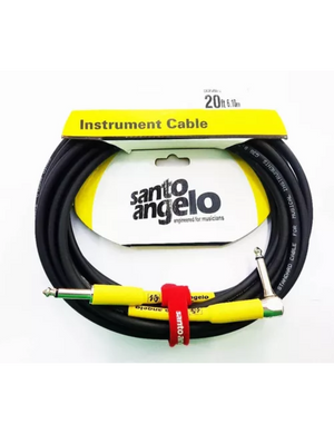 Santo Angelo Cable Instrumento Samurai 6.10M - 1 Plug Recto & 1 Plug L