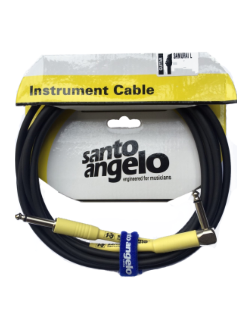 Santo Angelo Cable Instrumento Samurai 6.10M - 1 Plug Recto & 1 Plug L