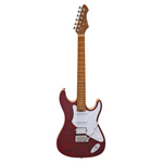 Aria Pro II Guitarra Eléctrica 714-MK2 Fullerton Flamed Strat Ruby Red