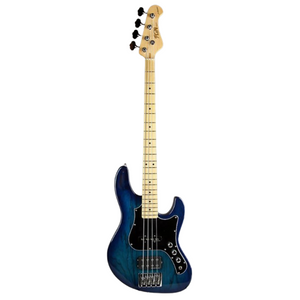 FGN Bajo Eléctrico JMJ Mighty Jazz ASH Seethru Blue Burst + Funda FGN