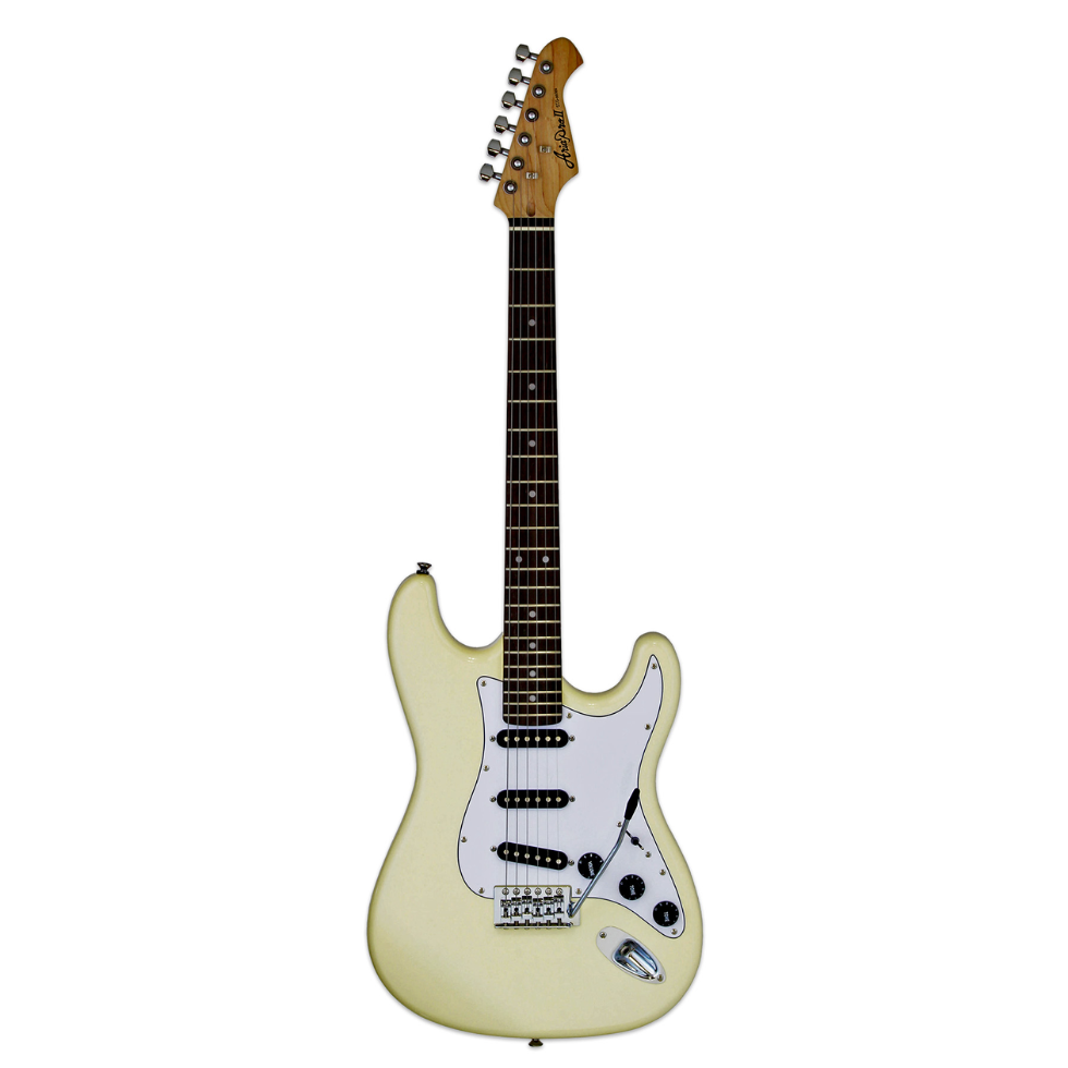 Aria Pro II Guitarra Eléctrica STGSPL Strat Vintage White