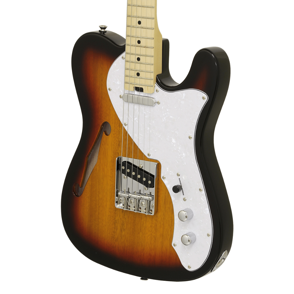 Aria Pro II Guitarra Eléctrica TEG-TL Semi-Hollow Telecaster Sunburst