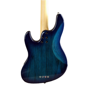 FGN Bajo Eléctrico JMJ Mighty Jazz ASH Seethru Blue Burst + Funda FGN