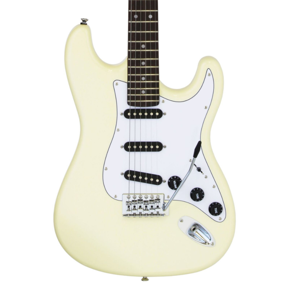 Aria Pro II Guitarra Eléctrica STGSPL Strat Vintage White