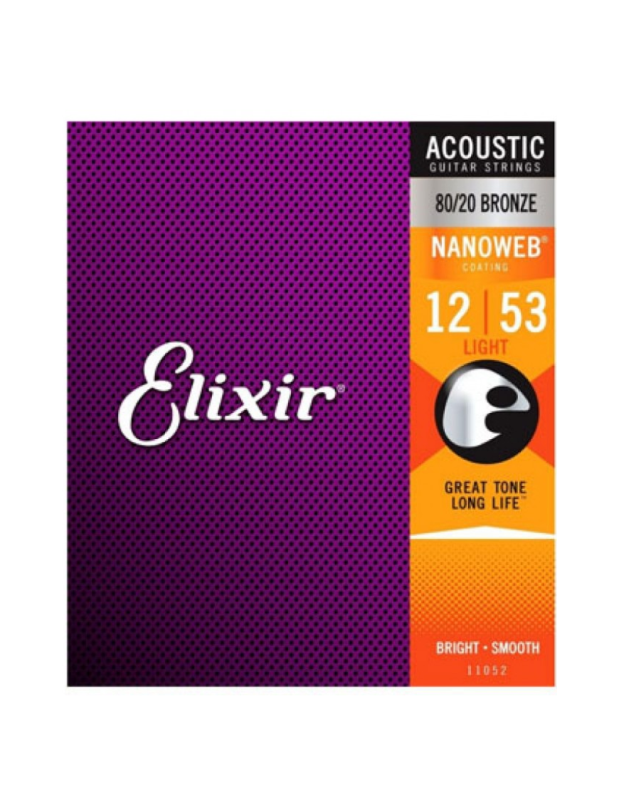 Elixir Acústica Nanoweb 80/20 Bronce 12-53