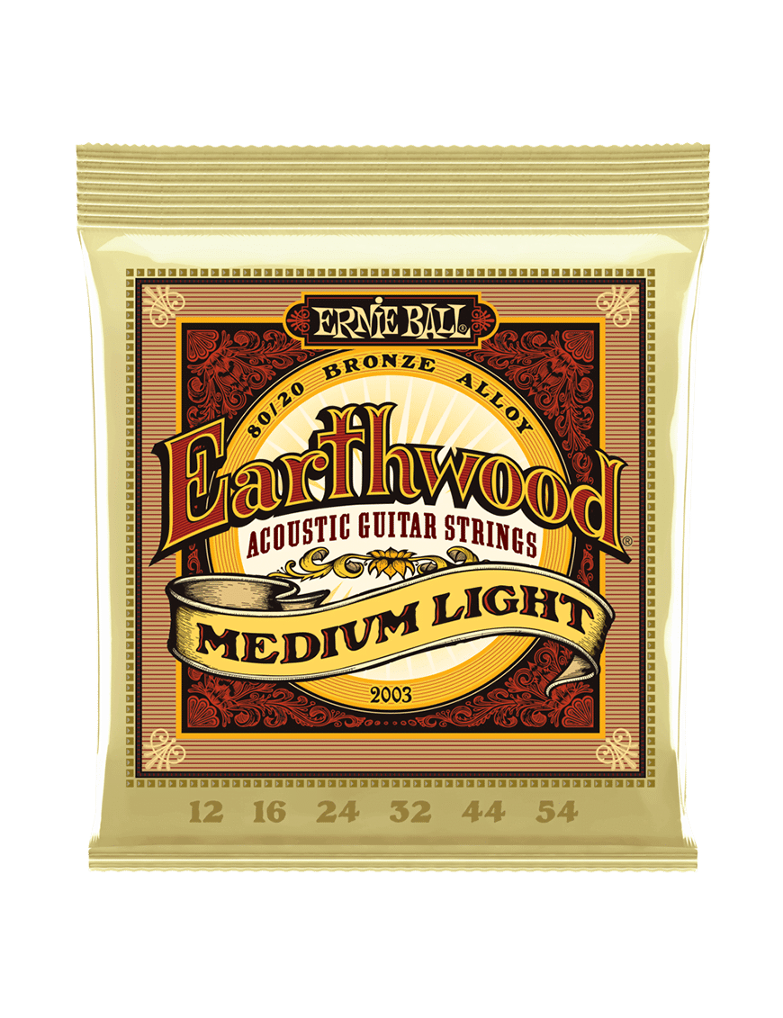 Ernie Ball Earthwood Medium Light 80/20 Bronce 12-54